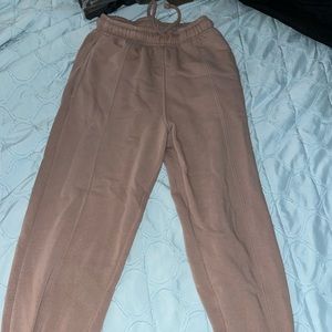 Tan top shop sweatpants small